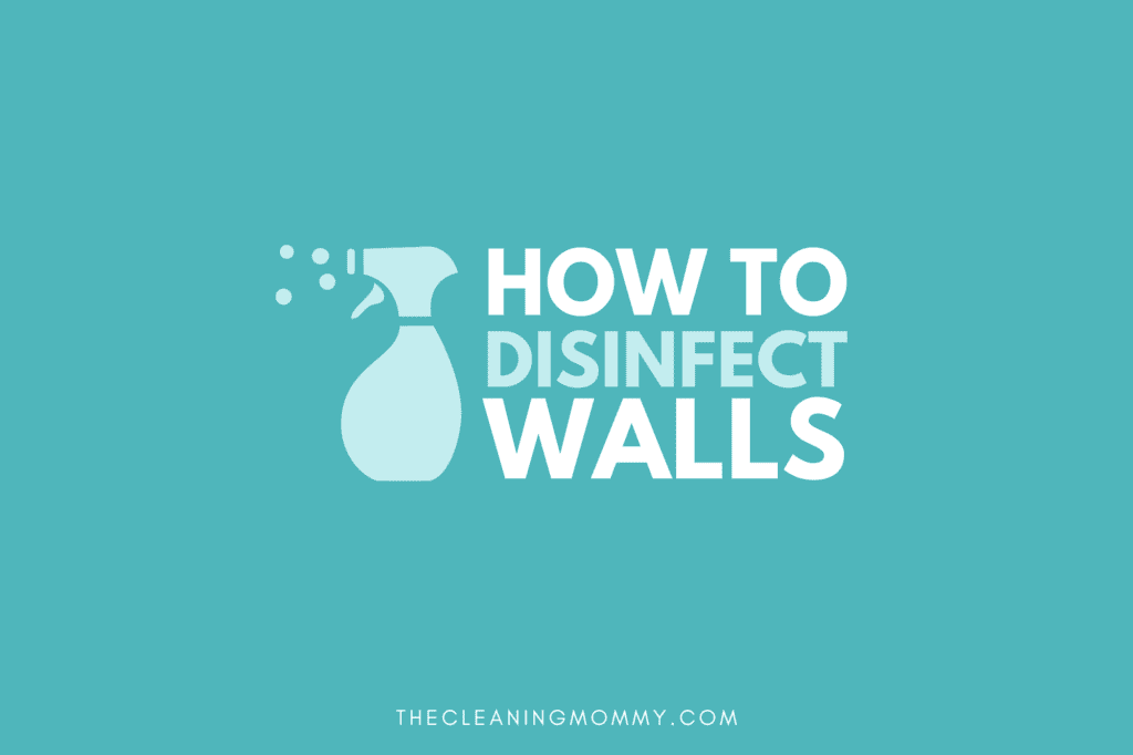 How to disinfect walls spray bottle drawing in teal