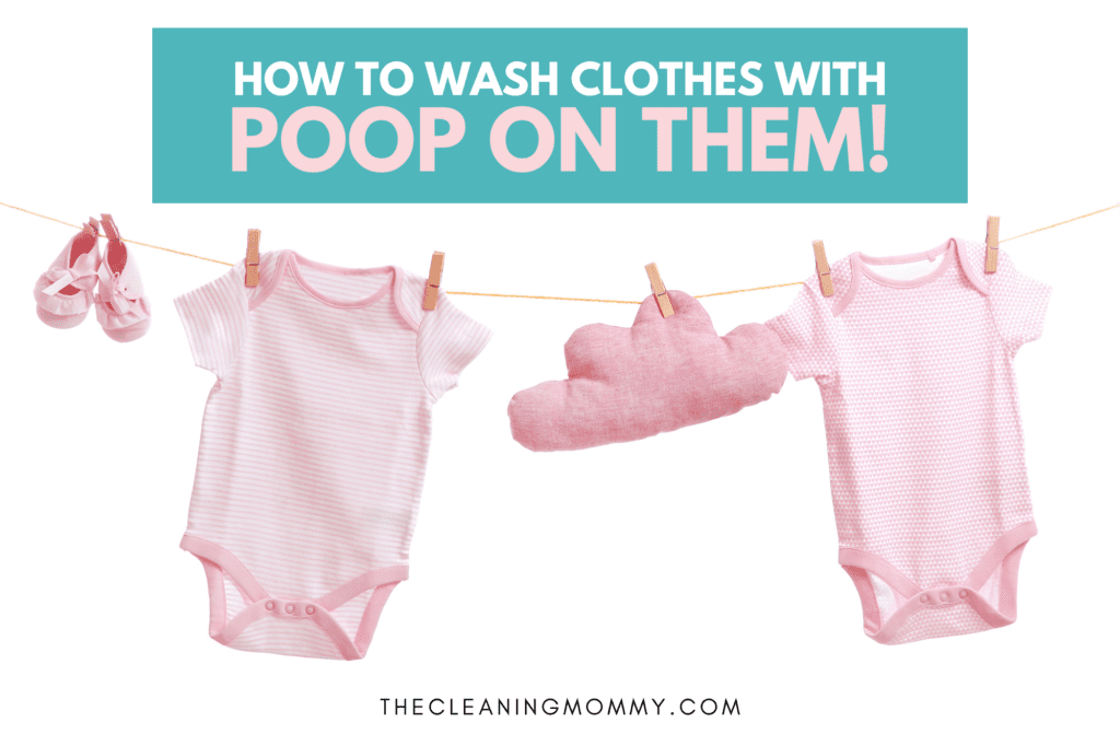 Baby girl pink clothes on washing line how to remove poop stains from clothes