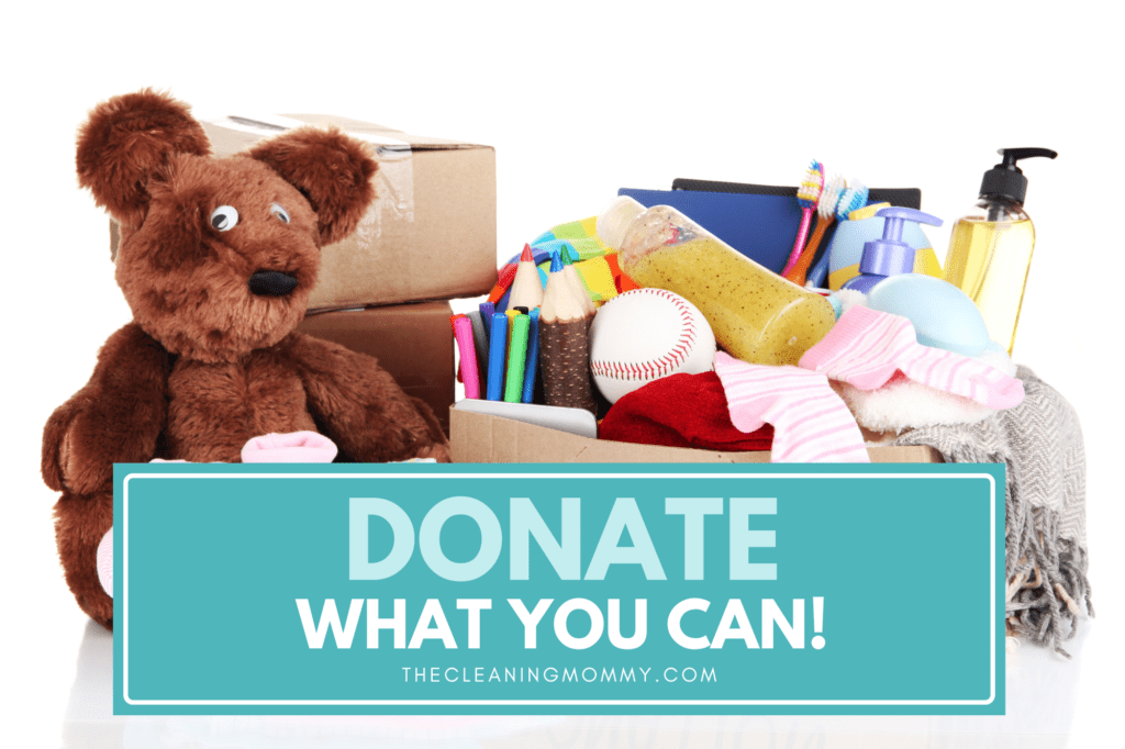 how to maintain order at home- donating clothes and toys 