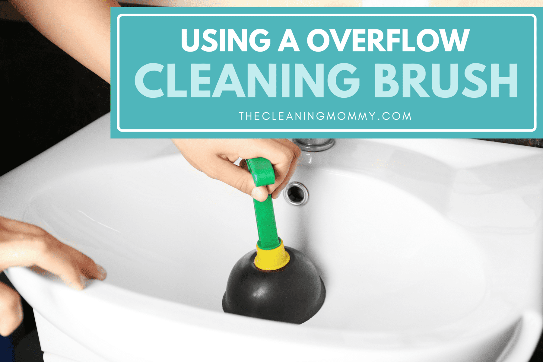 clean overflow bathroom sink smel