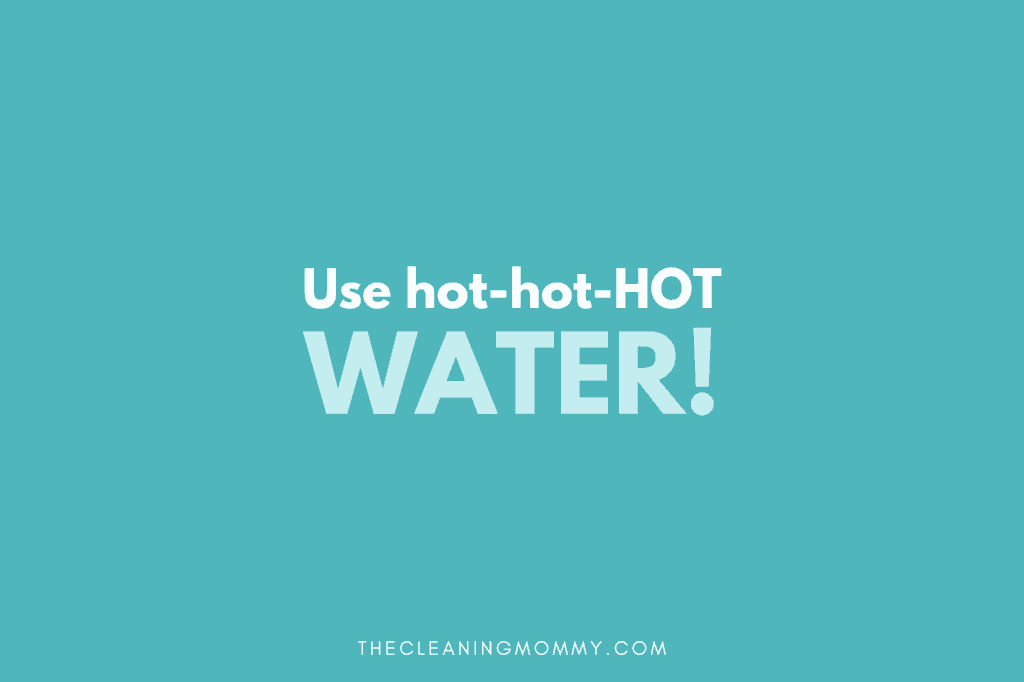 Use hot water in teal