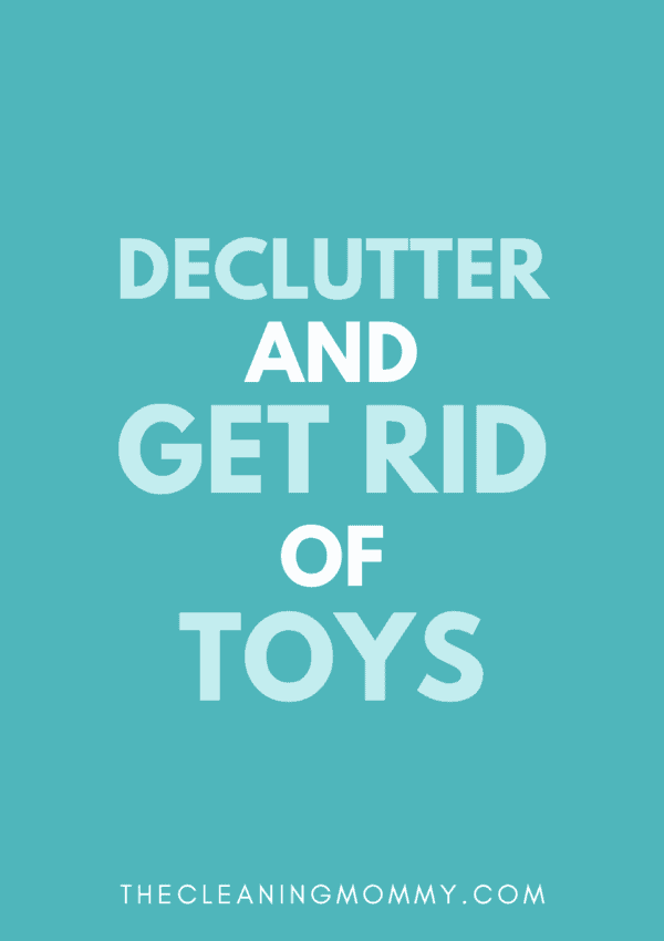 Declutter toys in teal
