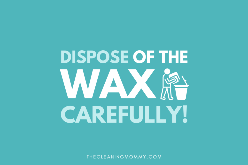 Dispose of waz with illustration in teal