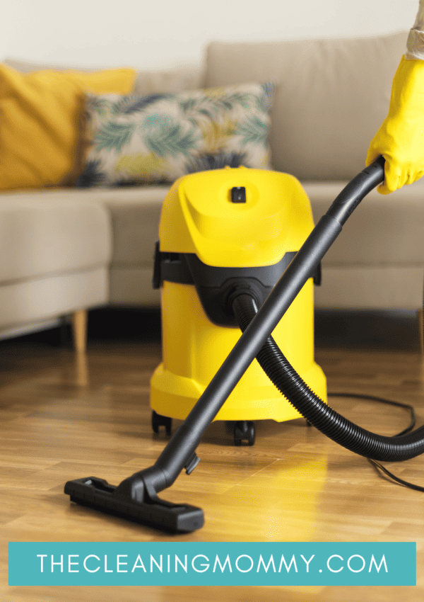 yellow vacuum cleaning floors
