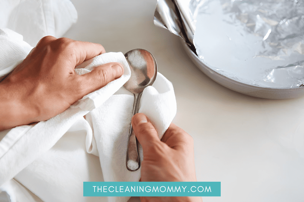 Cleaning sterling silver utensils