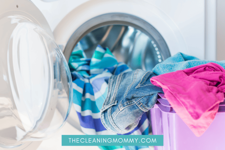 Colorful clothes in washing machine